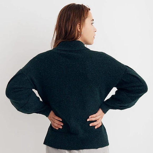 NWT Madewell Women's Green Vinson Shawl Collar Sweater Size Small - Picture 3 of 4
